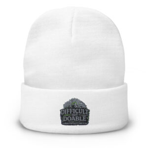 Summit After The Storm™ "Difficult But Doable" Embroidered Beanie